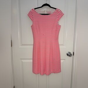 Lilly Pulitzer Splash Pink Chin Chin Stripe Briella Dress Size Medium